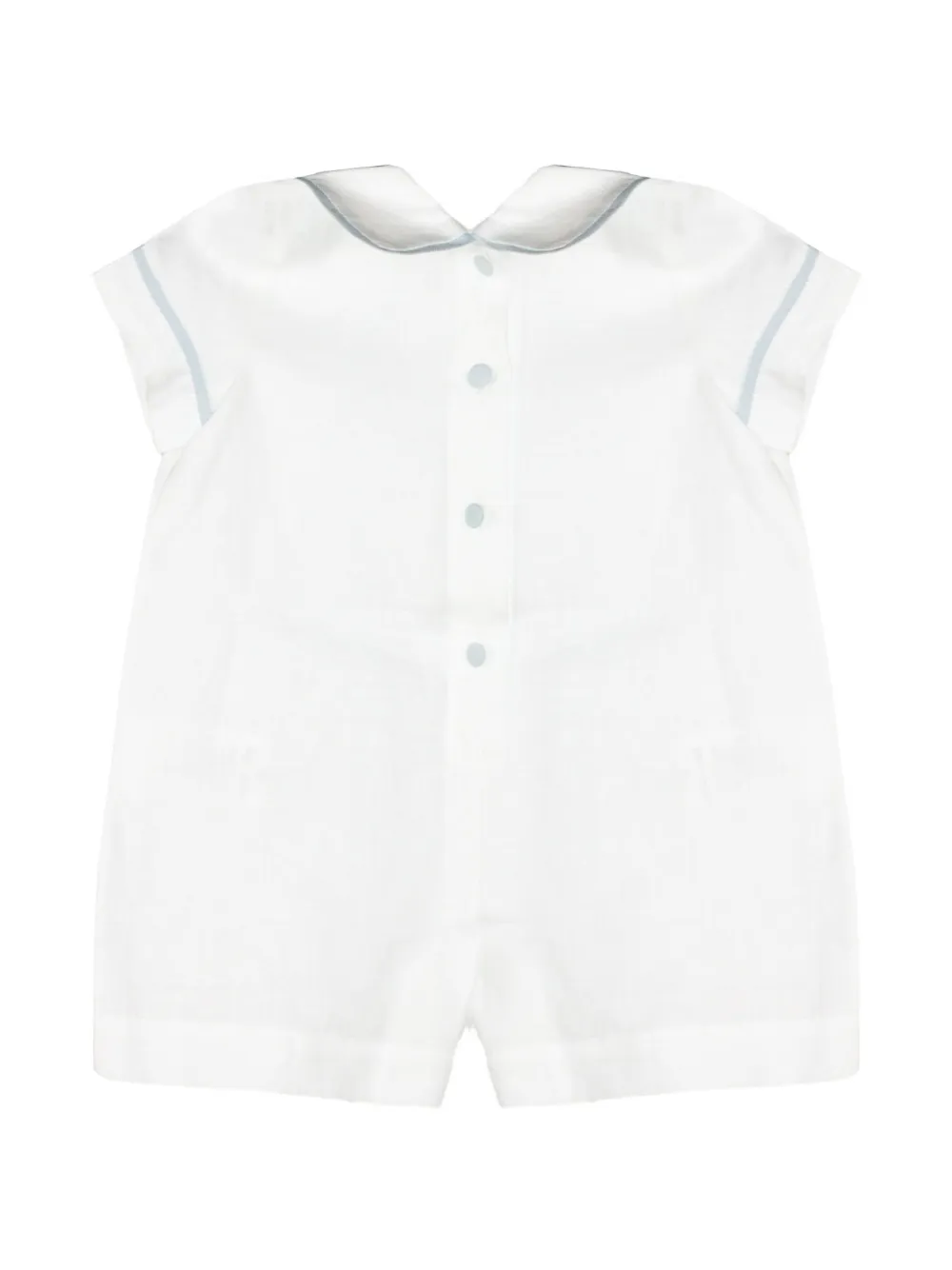 JESURUM BABY Linnen romper met contrasterende afwerking Wit