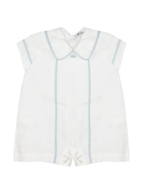 JESURUM BABY contrast-trim linen romper
