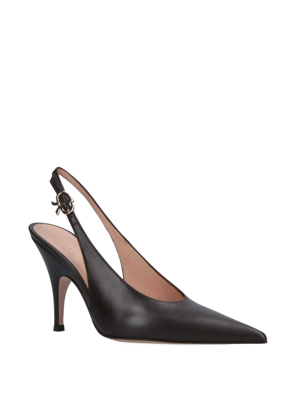 Gianvito Rossi Sofia 95 pointed-toe pumps Bruin
