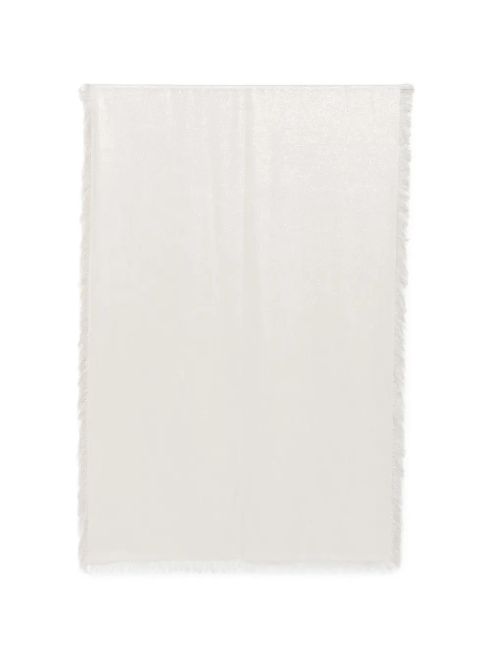 Peserico frayed shimmering scarf - Bianco