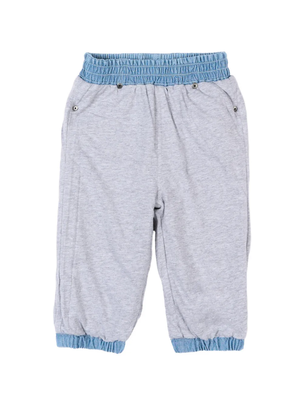 Stella McCartney Kids Jeans met elastische taille en geborduurde bloemen Blauw