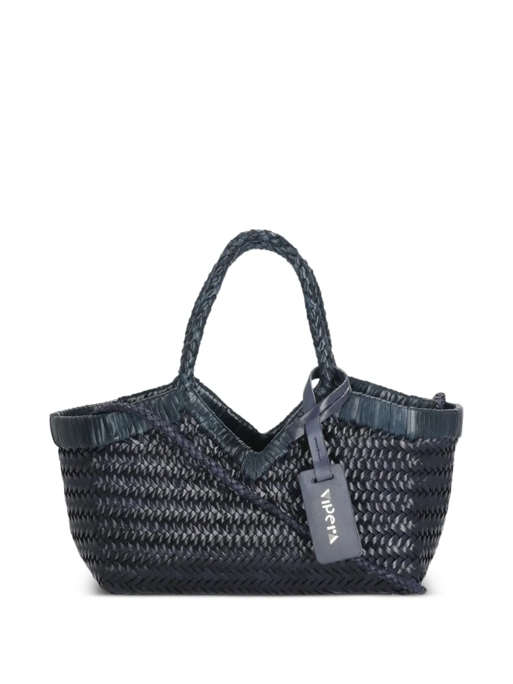 VIPERA Monet leather tote bag - Blu