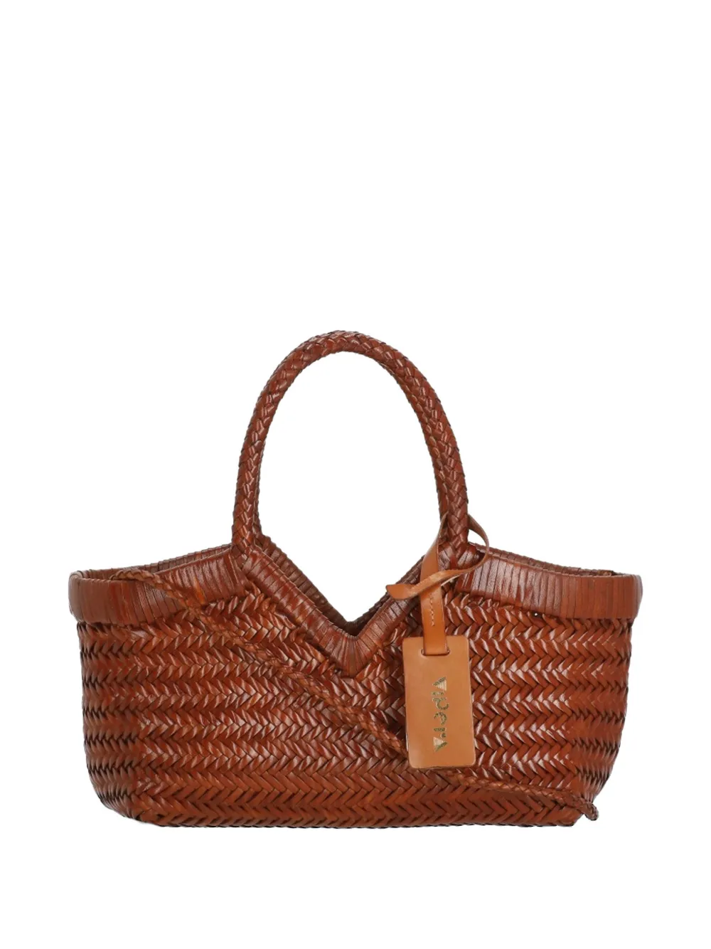 Vipera Monet Leather Tote Bag In Brown