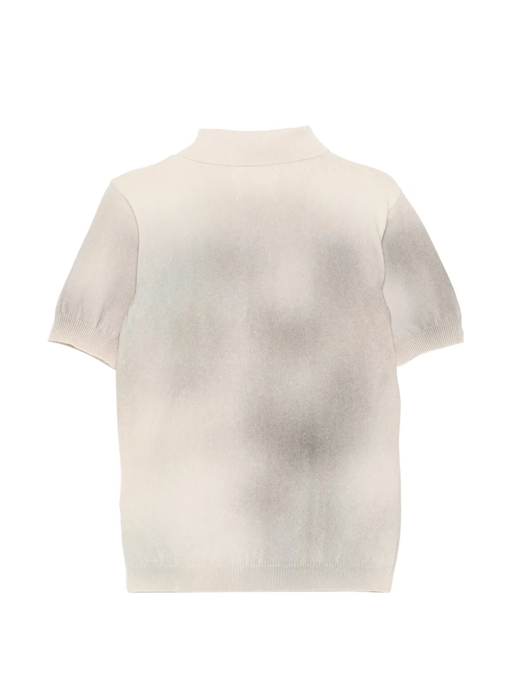 Maison Margiela Gebreid poloshirt met spray-effect Beige