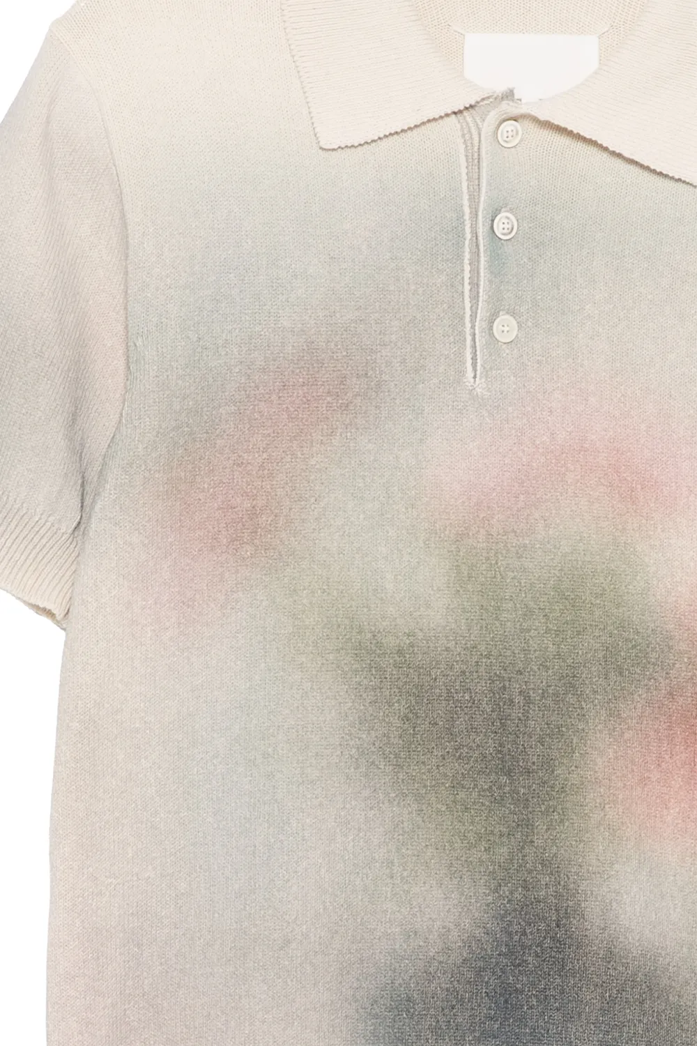 Maison Margiela Gebreid poloshirt met spray-effect Beige