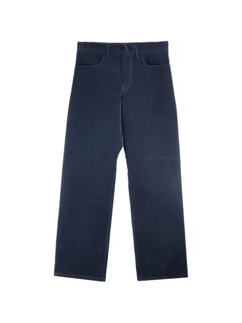 Omar Afridi velvet straight-leg trousers
