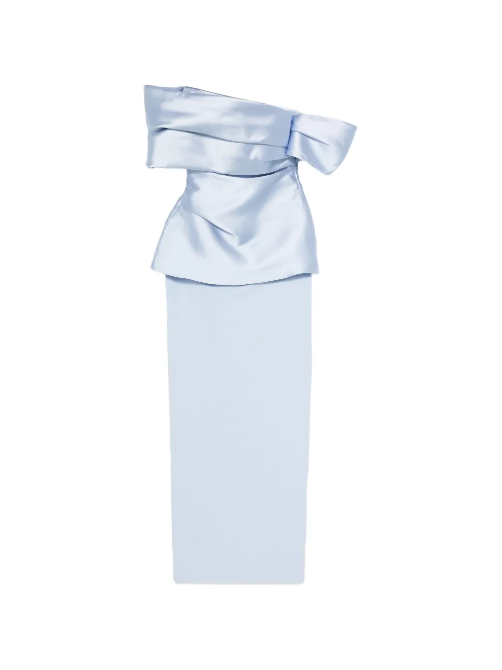 Solace London off-shoulder peplum-detail maxi dress - Blu
