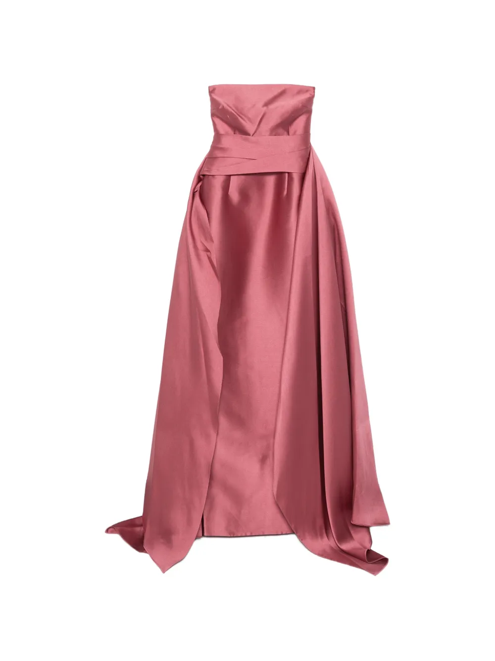 Solace London strapless draped-panel maxi dress - Rosa