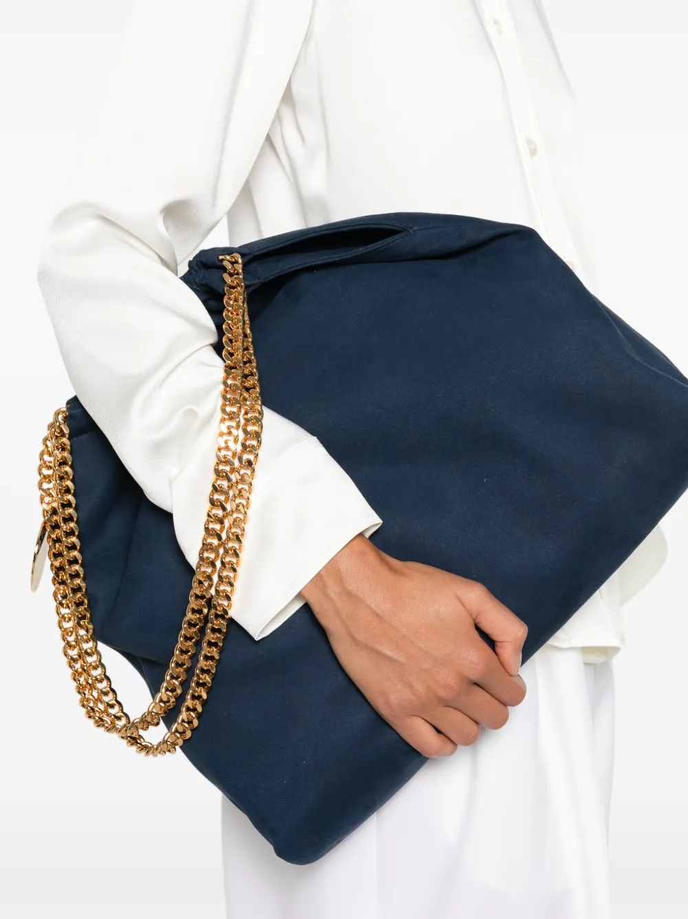 Stella McCartney Medium Falabella schoudertas met ketting Blauw