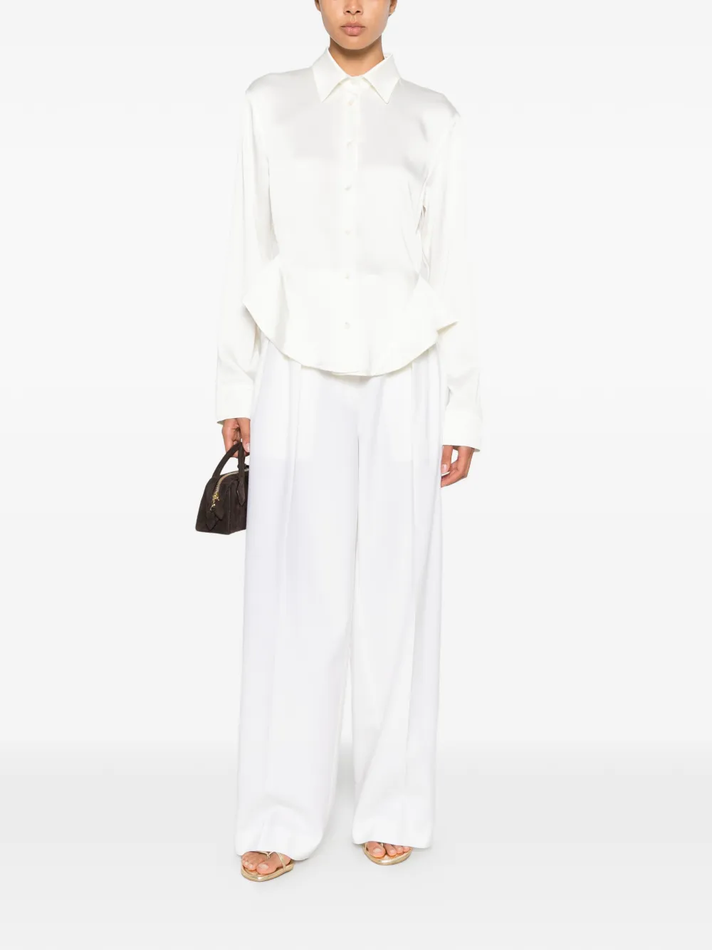 Stella McCartney blouse met peplum afwerking Wit