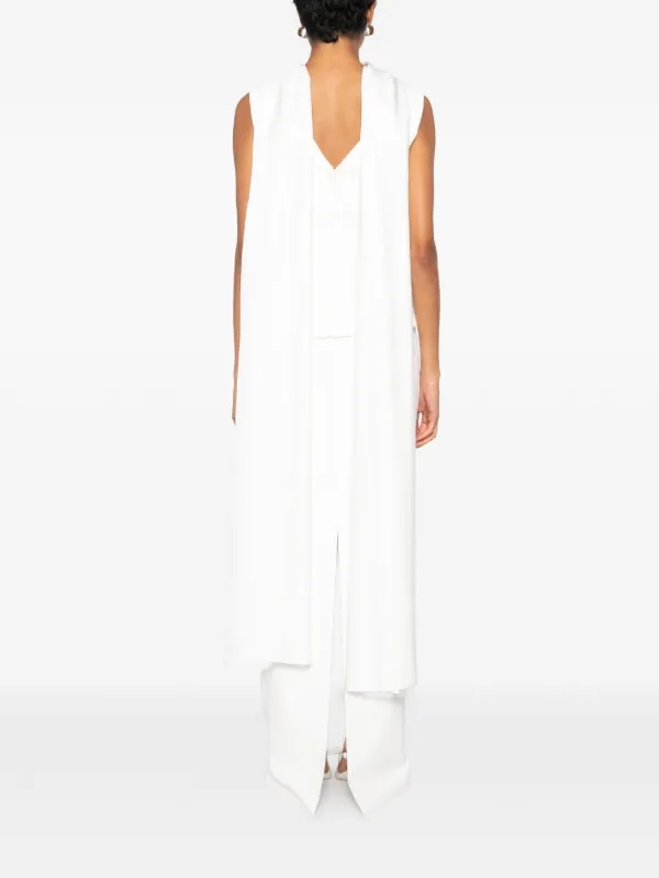 solace london peplum dress The Severny Midi Dress in Black & Cream Solace London