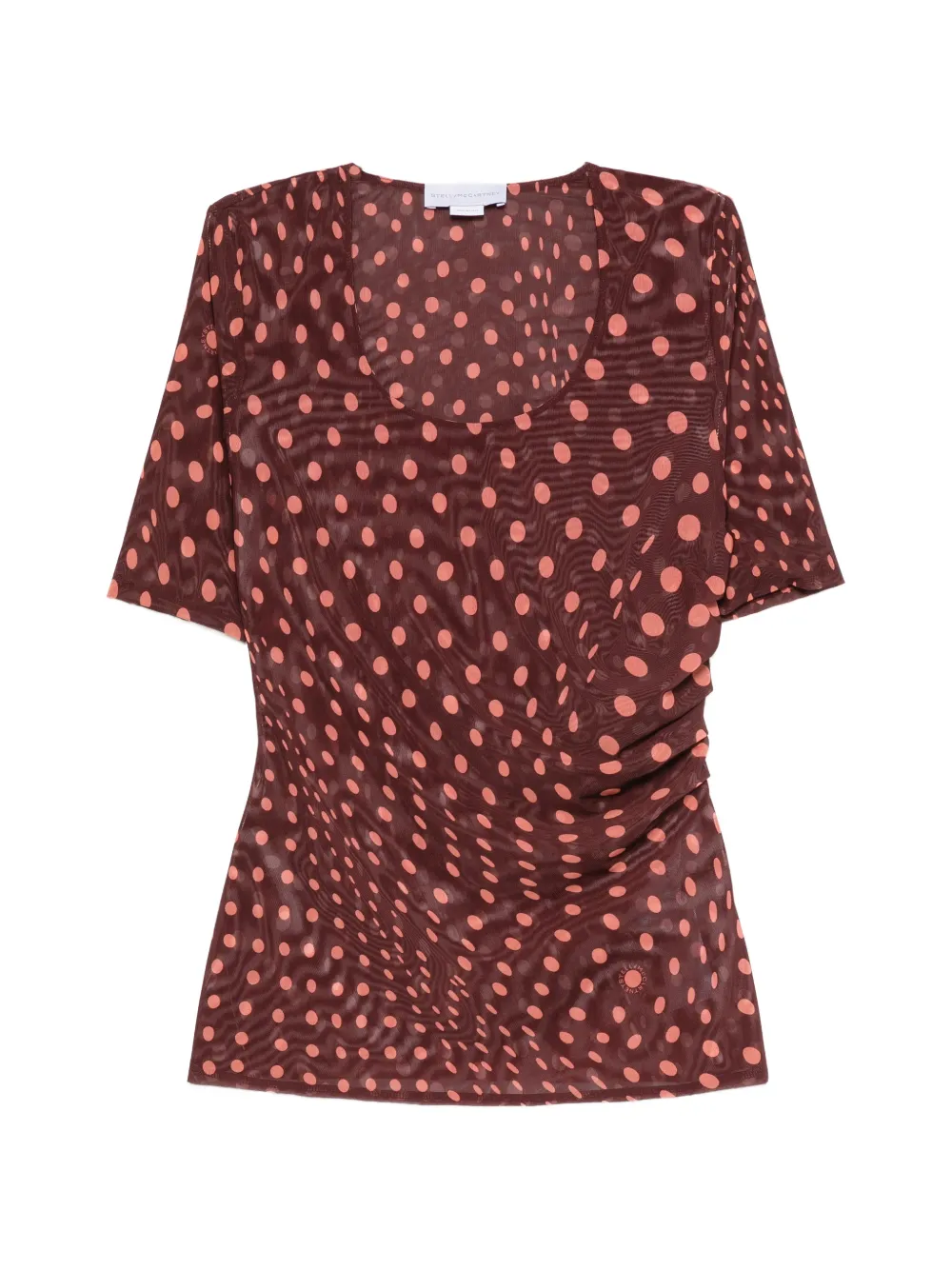 Stella McCartney polka-dot ruched top - Braun