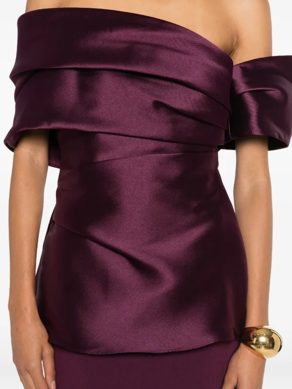 Solace London The Lucine Maxi Dress In Grape | Purple