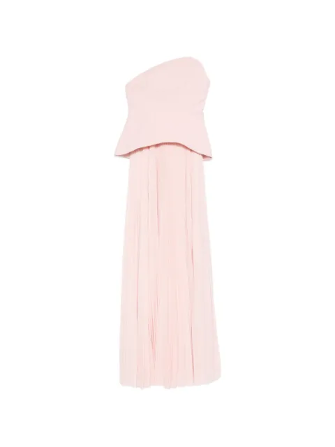 Solace London pleated strapless maxi dress
