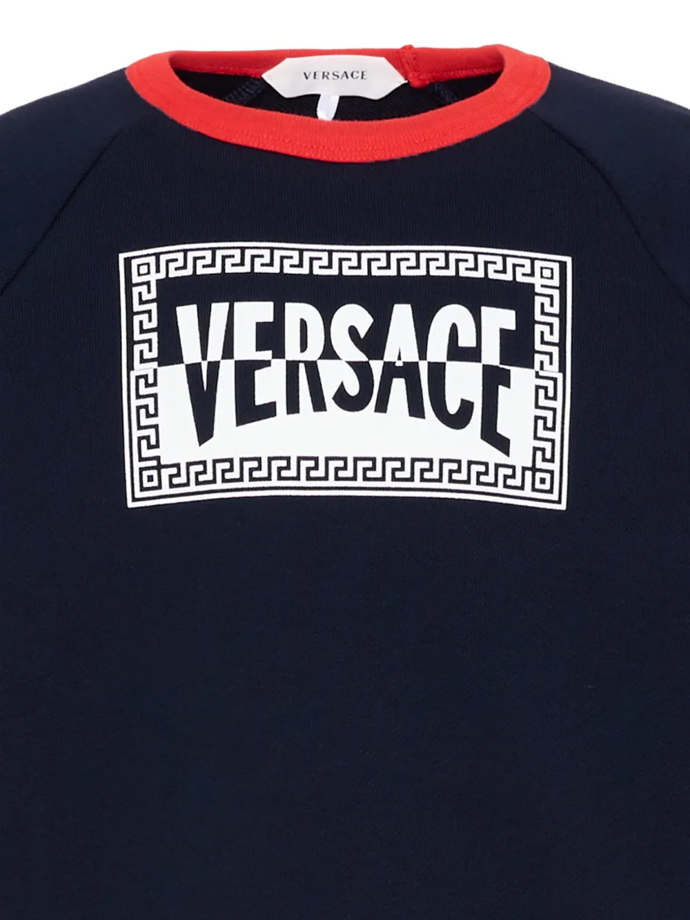  Versace Kids Sudadera Con Logo Estampado - Azul 