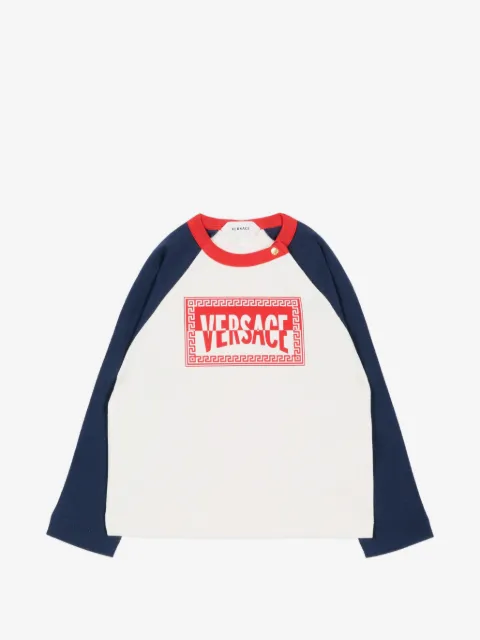 Versace Kids logo-print raglan-sleeve T-shirt
