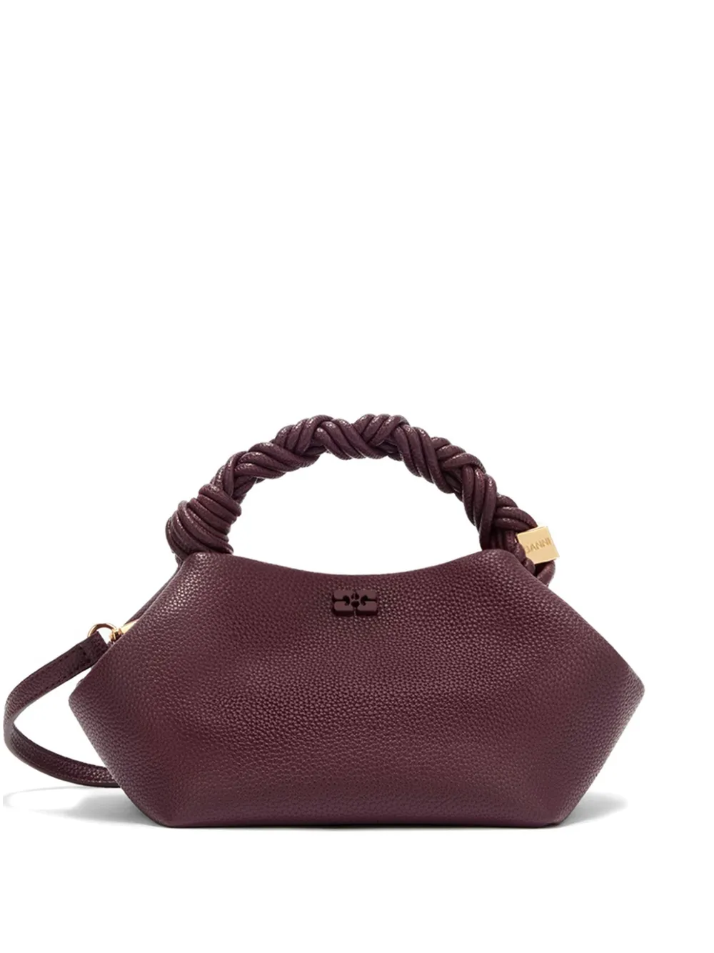 GANNI Bou braided shoulder bag - Violett