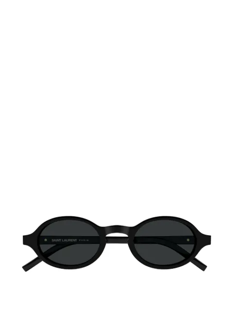 Saint Laurent Eyewear YSL-plaque oval-frame sunglasses