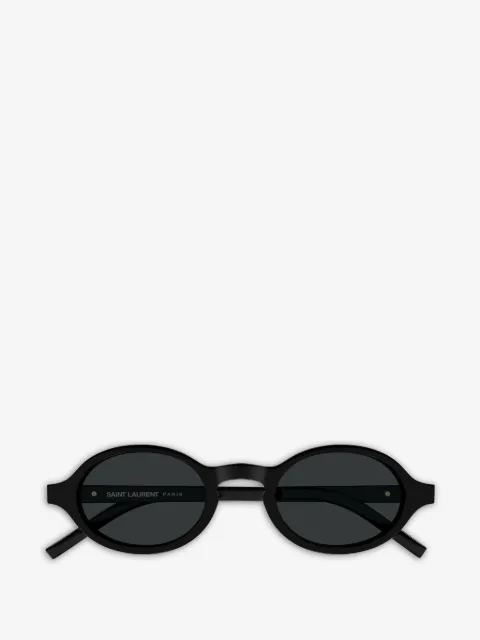 Saint Laurent Eyewear YSL-plaque oval-frame sunglasses