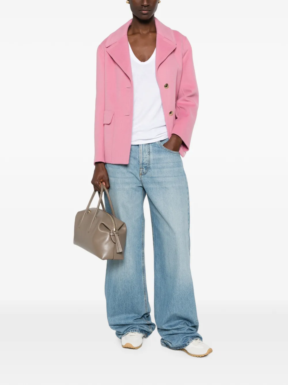 'S Max Mara Jack met gekerfde revers en knoopsluiting Roze