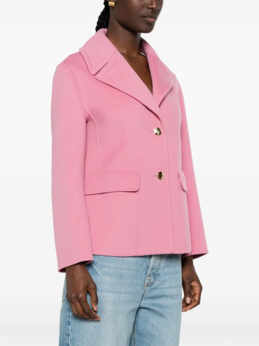 'S Max Mara Jack met gekerfde revers en knoopsluiting Roze