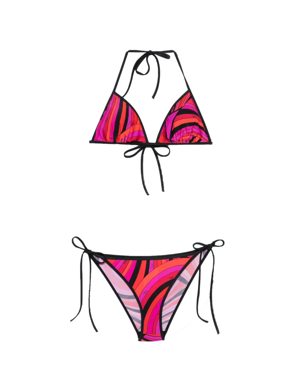 PUCCI Iride-print triangle bikini - Rosa