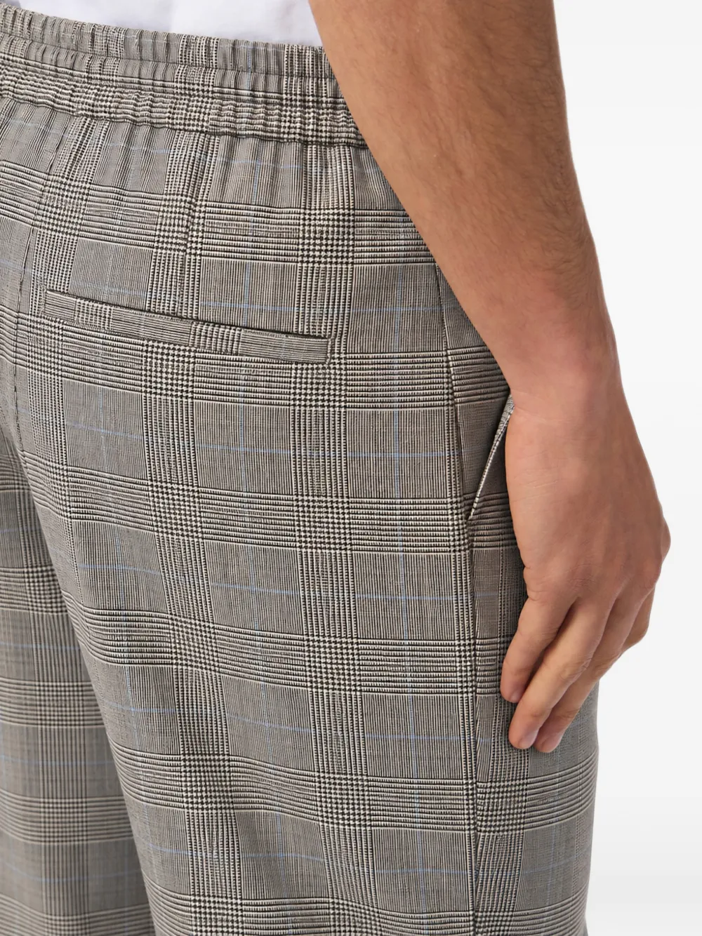 Billionaire Prince of Wales check track pants Beige