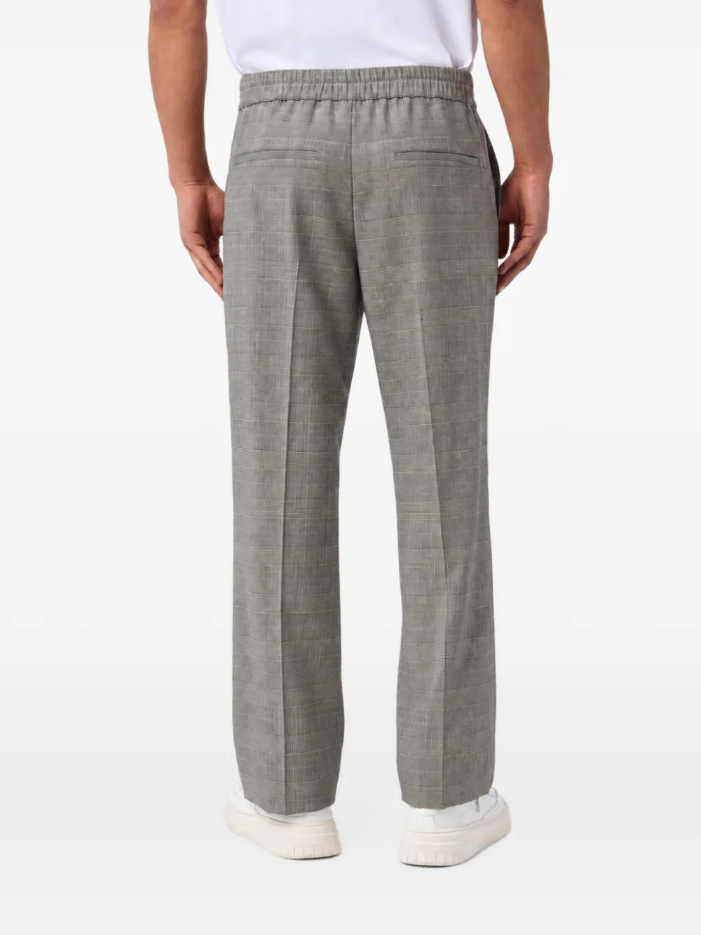 Billionaire Prince of Wales check track pants Beige