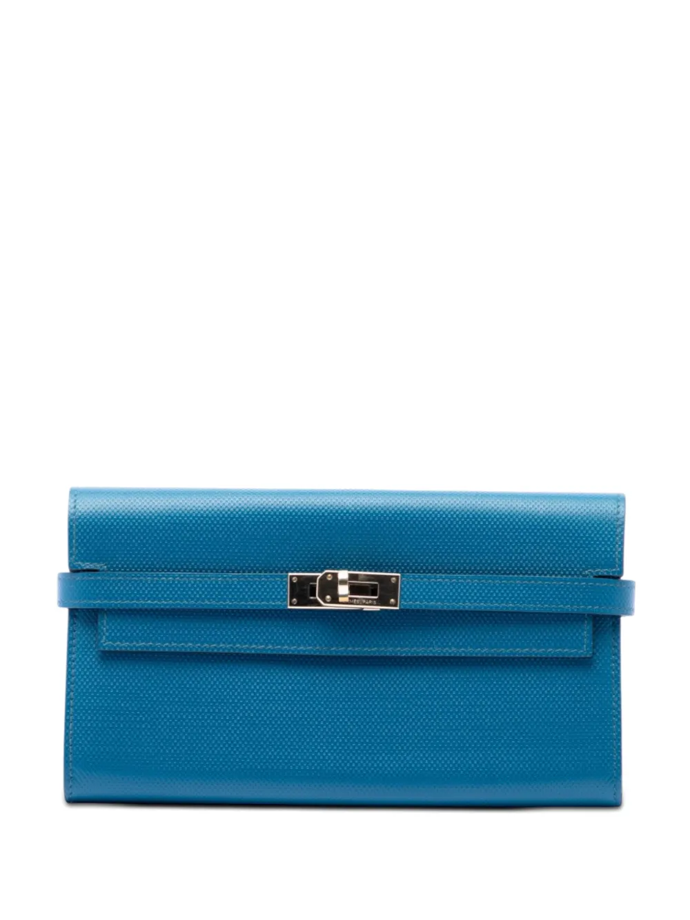 Hermès Pre-Owned 2013 Grain d H Kelly Longue Wallet long wallets - Blu
