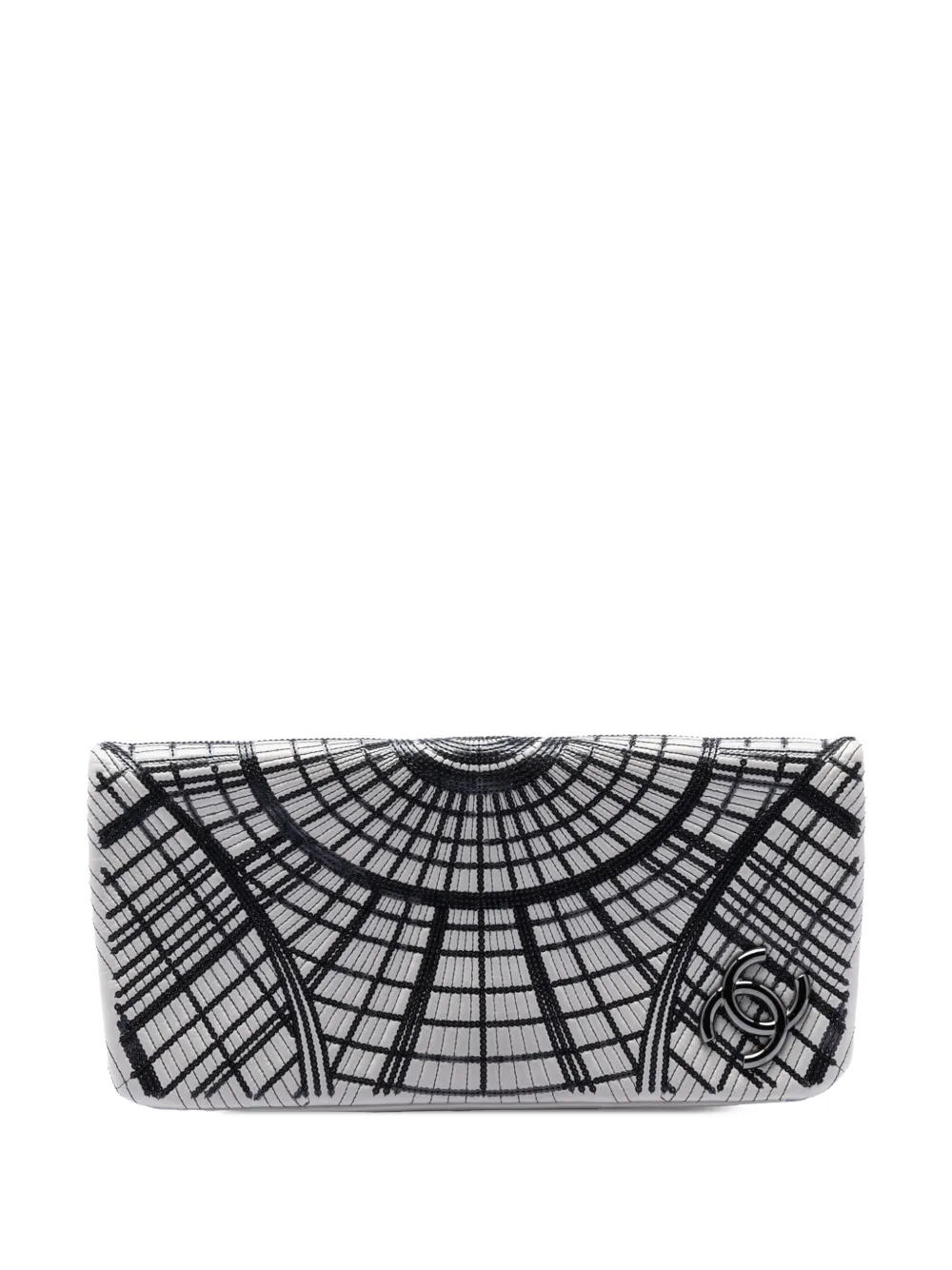 CHANEL Pre-Owned 2010-2011 Sequin Embellished Lambskin Grand Palais clutch bag - Grey