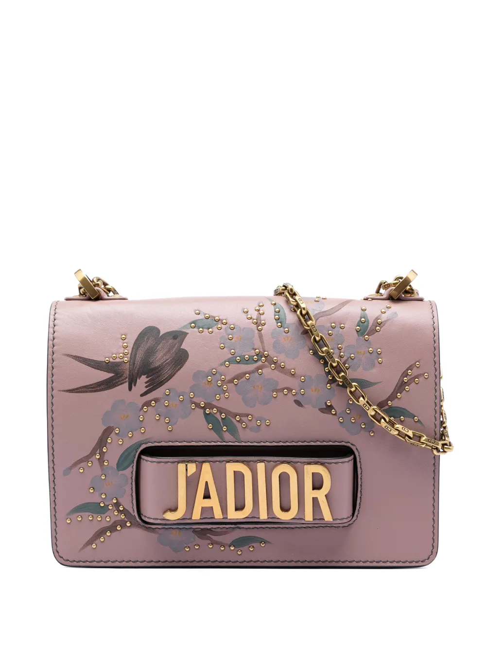 Christian Dior Pre-Owned 2017 Jardin Japonais Medium Calfskin JAdior Chain Flap shoulder bag - Rosa
