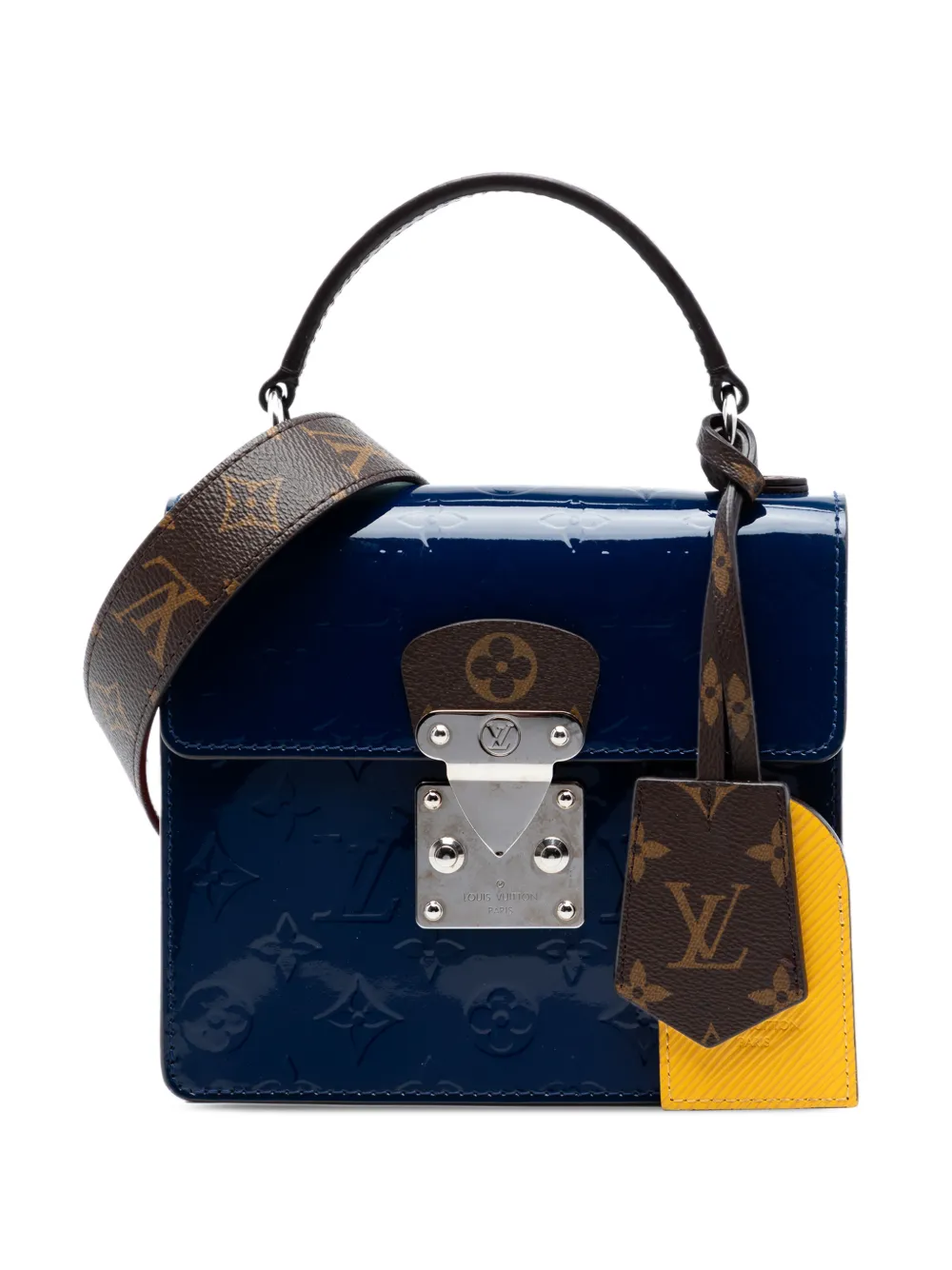 Louis Vuitton Pre-Owned 2019 Monogram Vernis Spring Street satchel - Blu