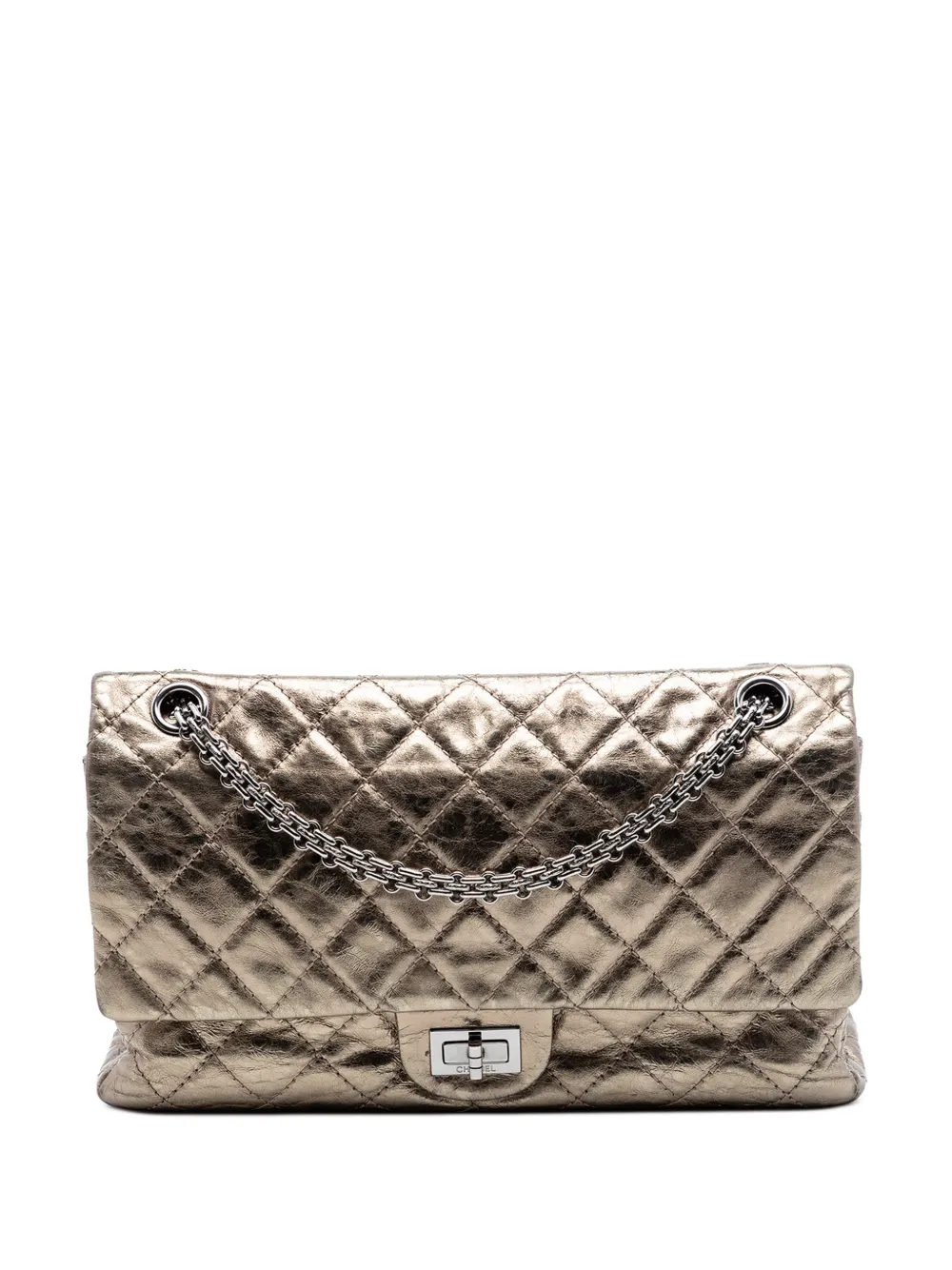CHANEL Pre-Owned 2006-2008 Quilted Metallic Aged Calfskin Reissue 2.55 Double Flap 226 shoulder bag - Oro