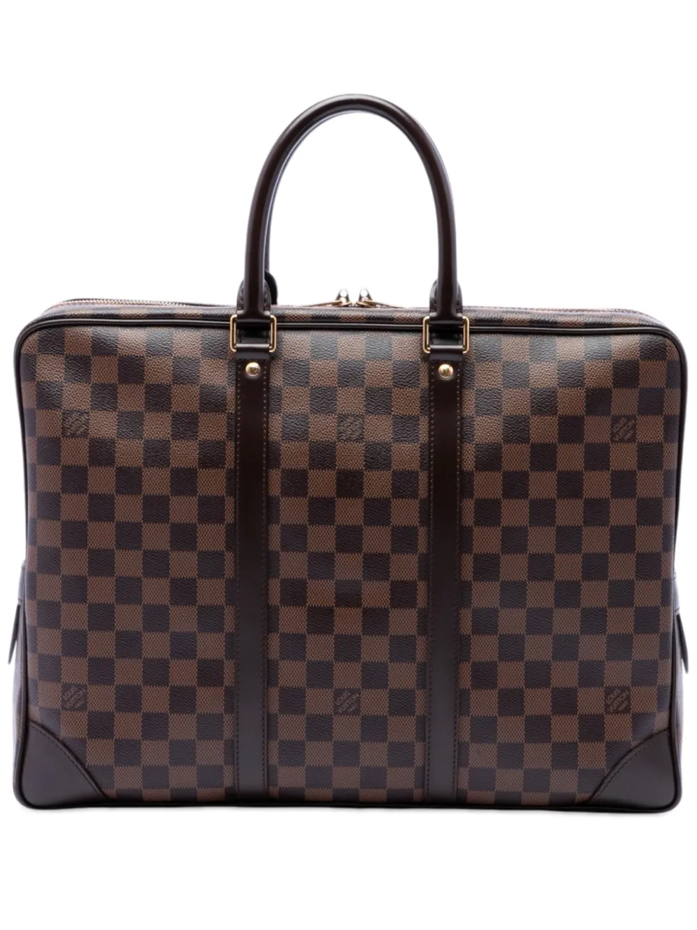 Louis Vuitton Pre-Owned 2012 Damier Ebene Porte Documents Voyage PM business bag - Brown
