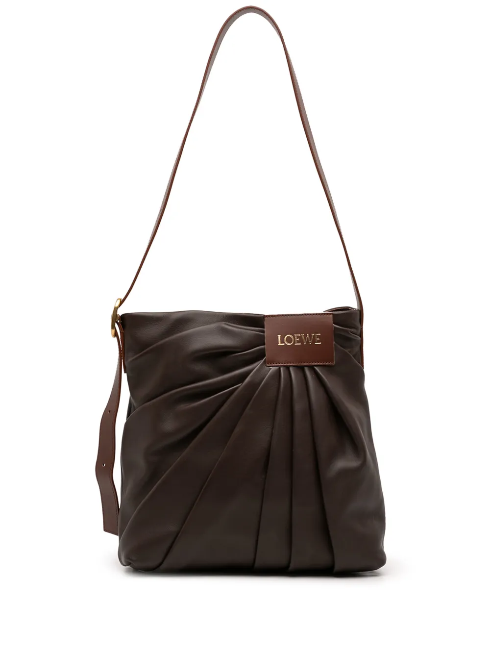 Loewe Pre-Owned 2025 Mellow Nappa Draped tote bag - Marrone