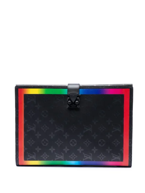 Louis Vuitton Pre-Owned bolsa de mano Monogram Eclipse Rainbow Franck Folder 2019