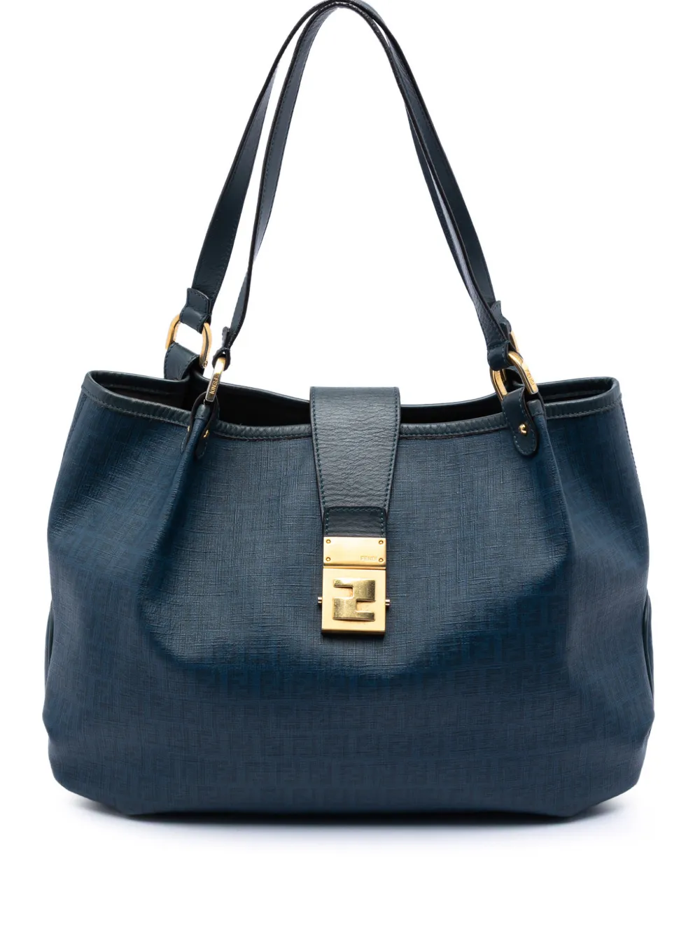 Fendi Pre-Owned 2010-2026 Zucchino Spalmati Chiusura tote bag - Blau