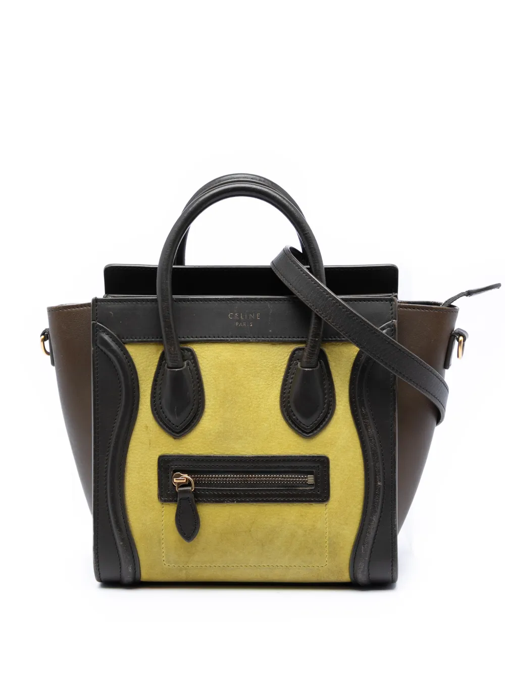 Celine Pre-Owned 2014 Nano Tricolor Leather Luggage Tote satchel - Multicolore