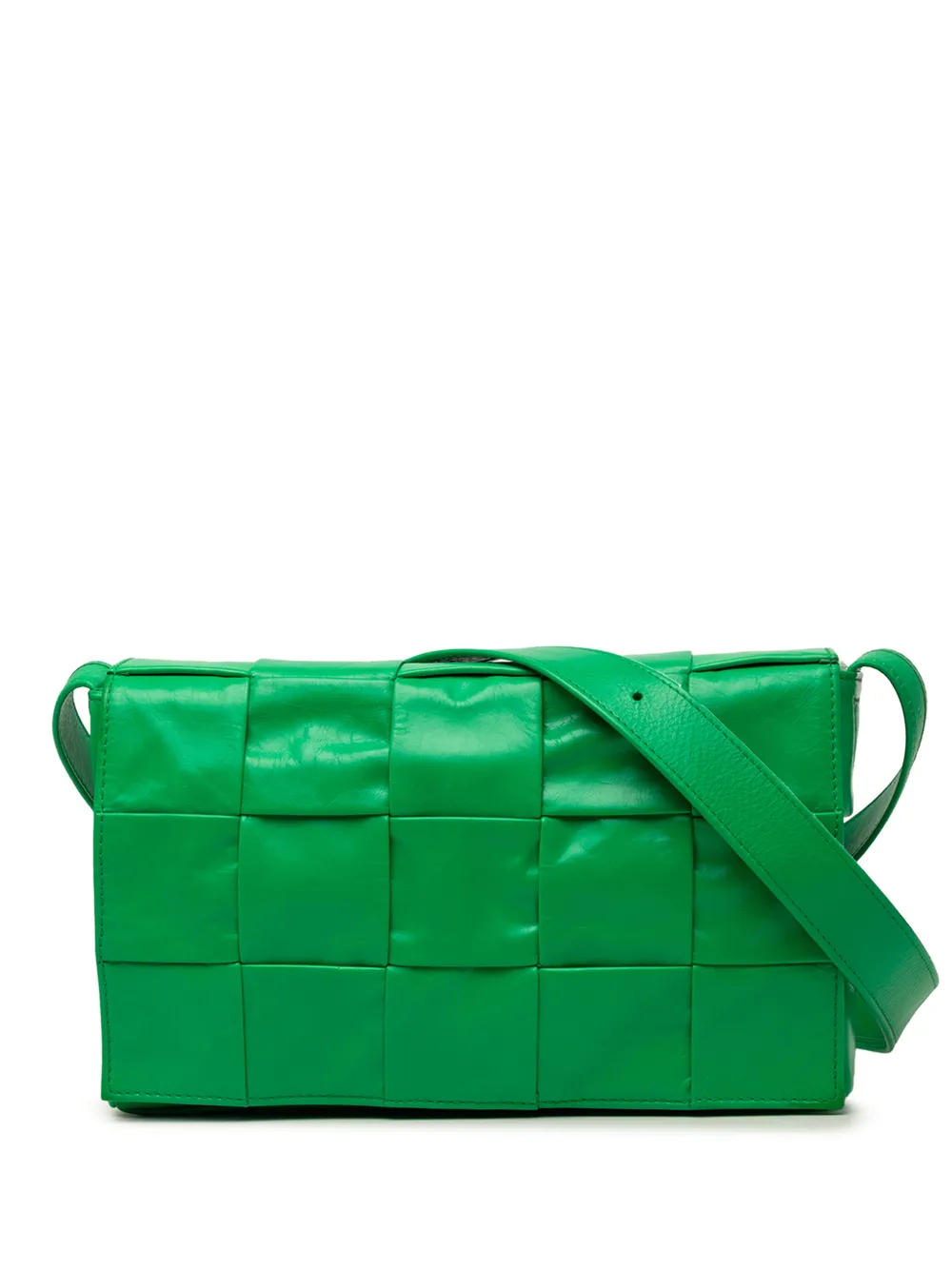 Bottega Veneta Pre-Owned 2012-2026 Small Paper Calfskin Intrecciato Cassette crossbody bag - Verde