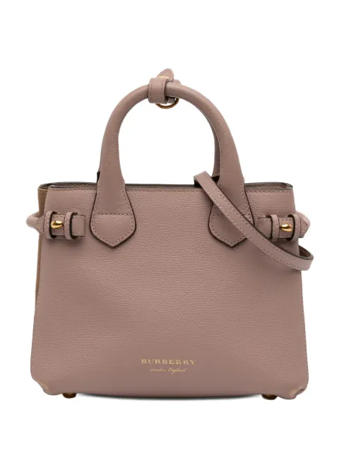 Burberry Pre-Owned 2000-2017 Small Leather and House Check Banner satchel