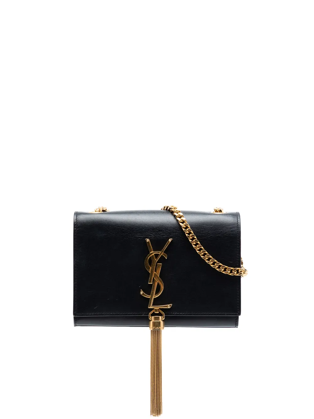 Saint Laurent Pre-Owned 2015 Small Smooth Calfskin Monogram Kate Tassel crossbody bag - Black