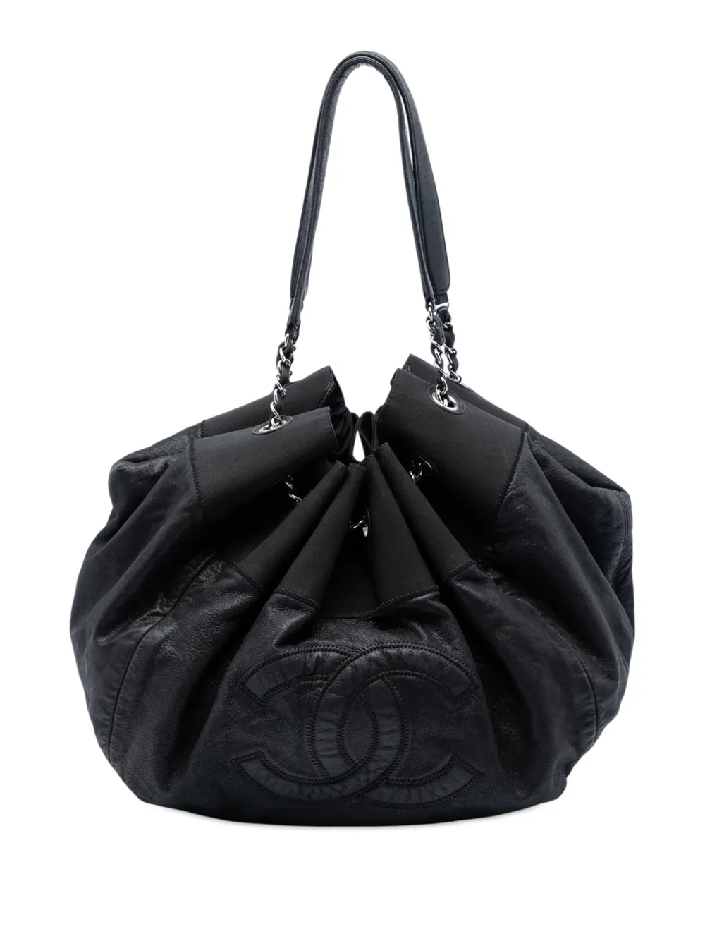CHANEL Pre-Owned 2009-2010 Lambskin Stretch Spirit Cabas tote bag - Nero