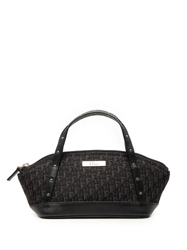 Dior Pre-owned 2003 Mini Diorissimo Trotter Canvas Street Chic Handbag in Black