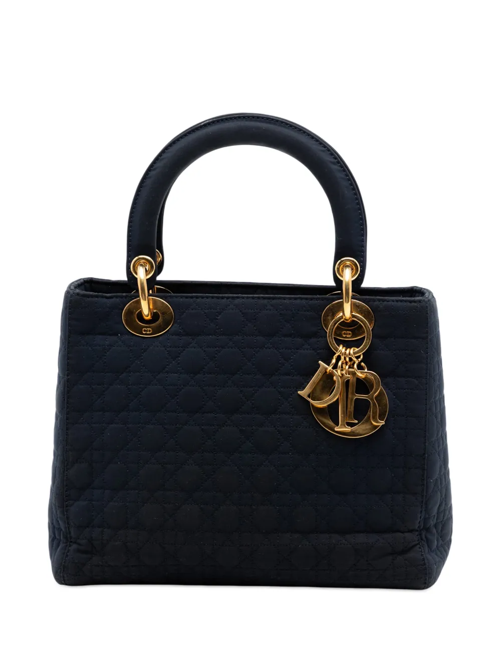 Christian Dior Pre-Owned 1997 Medium Nylon Microcannage Lady Dior satchel - Blu