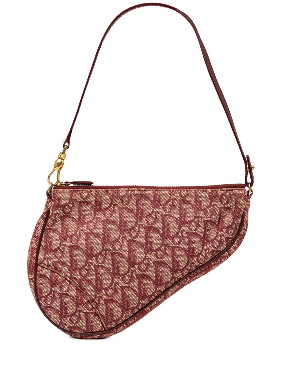 Christian Dior Pre-Owned 2002 Mini Diorissimo Canvas Saddle Pochette shoulder bag - Red