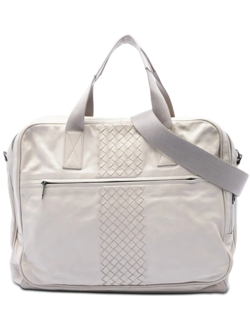 Bottega Veneta Pre-Owned 2012-2026 Intrecciato Trimmed Nappa business bag - Weiß