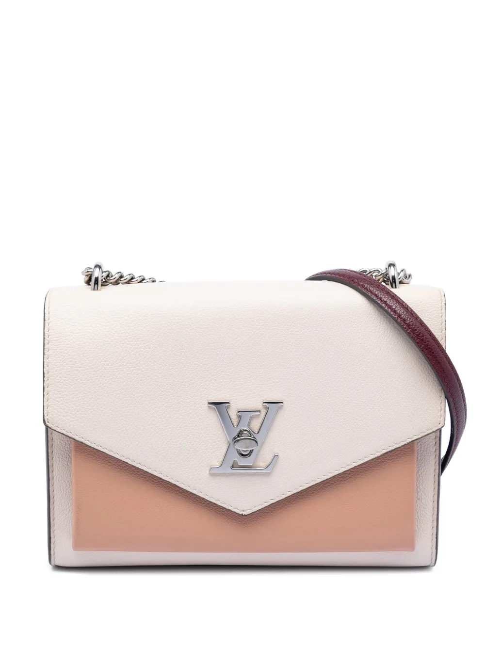 Louis Vuitton Pre-Owned 2019 Bicolor Leather MyLockMe Chain BB crossbody bag - Bianco