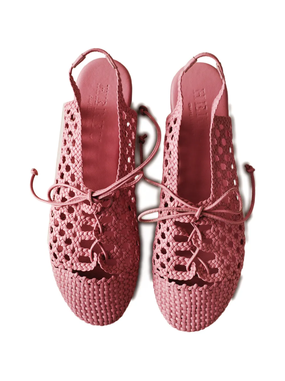 Hereu Sardana lace-up woven pumps Roze