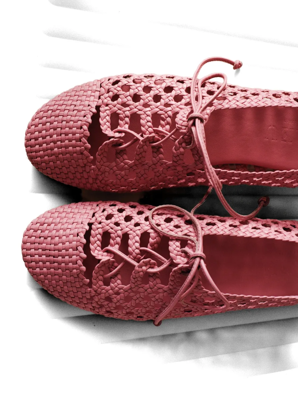 Hereu Sardana lace-up woven pumps Roze