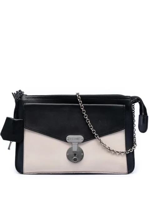 Celine Pre-Owned 2011 Bicolor Leather Pocket Envelope Zip crossbody bag